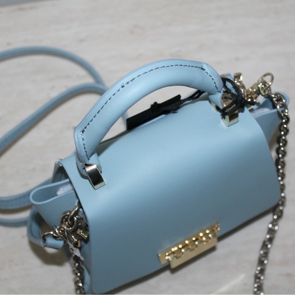 ZAC Zac Posen Blue Eartha Iconic Top Handle Mini Crossbody Bag - Picture 9 of 16